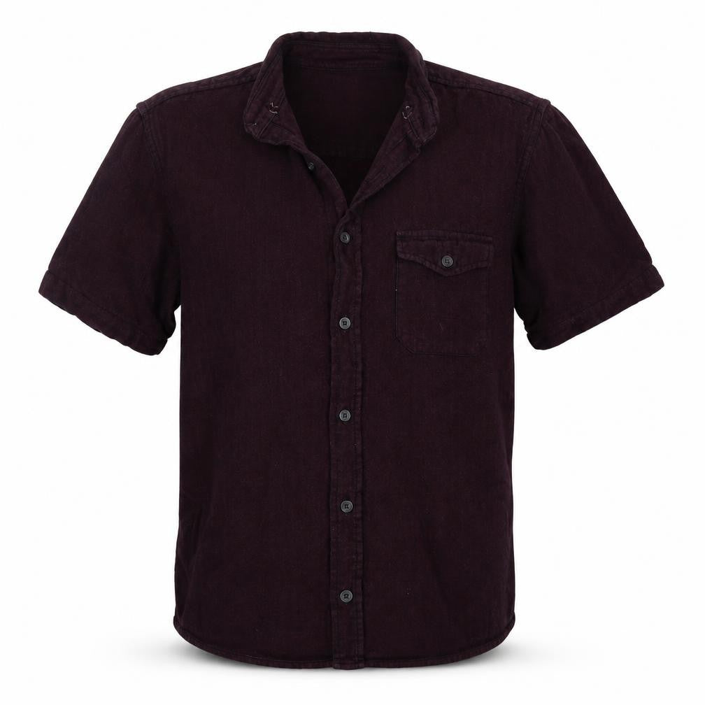 Mens UK Size S Topman Purple  Button-Up Short Sleeve Casual Shirt