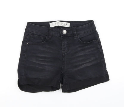 deniem co Womens Black   Hot Pants Shorts Size 4