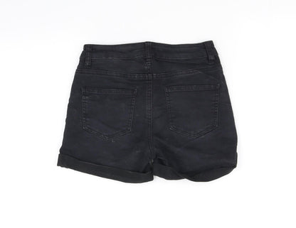 deniem co Womens Black   Hot Pants Shorts Size 4