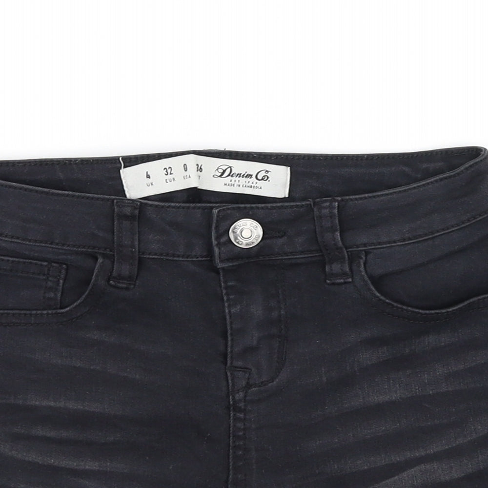 deniem co Womens Black   Hot Pants Shorts Size 4