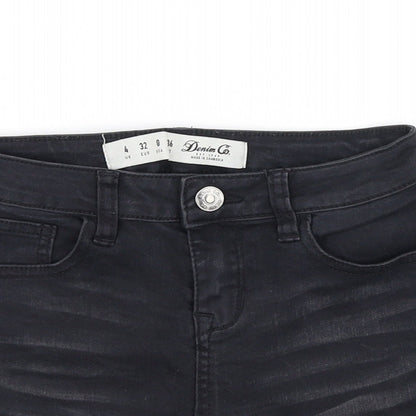deniem co Womens Black   Hot Pants Shorts Size 4