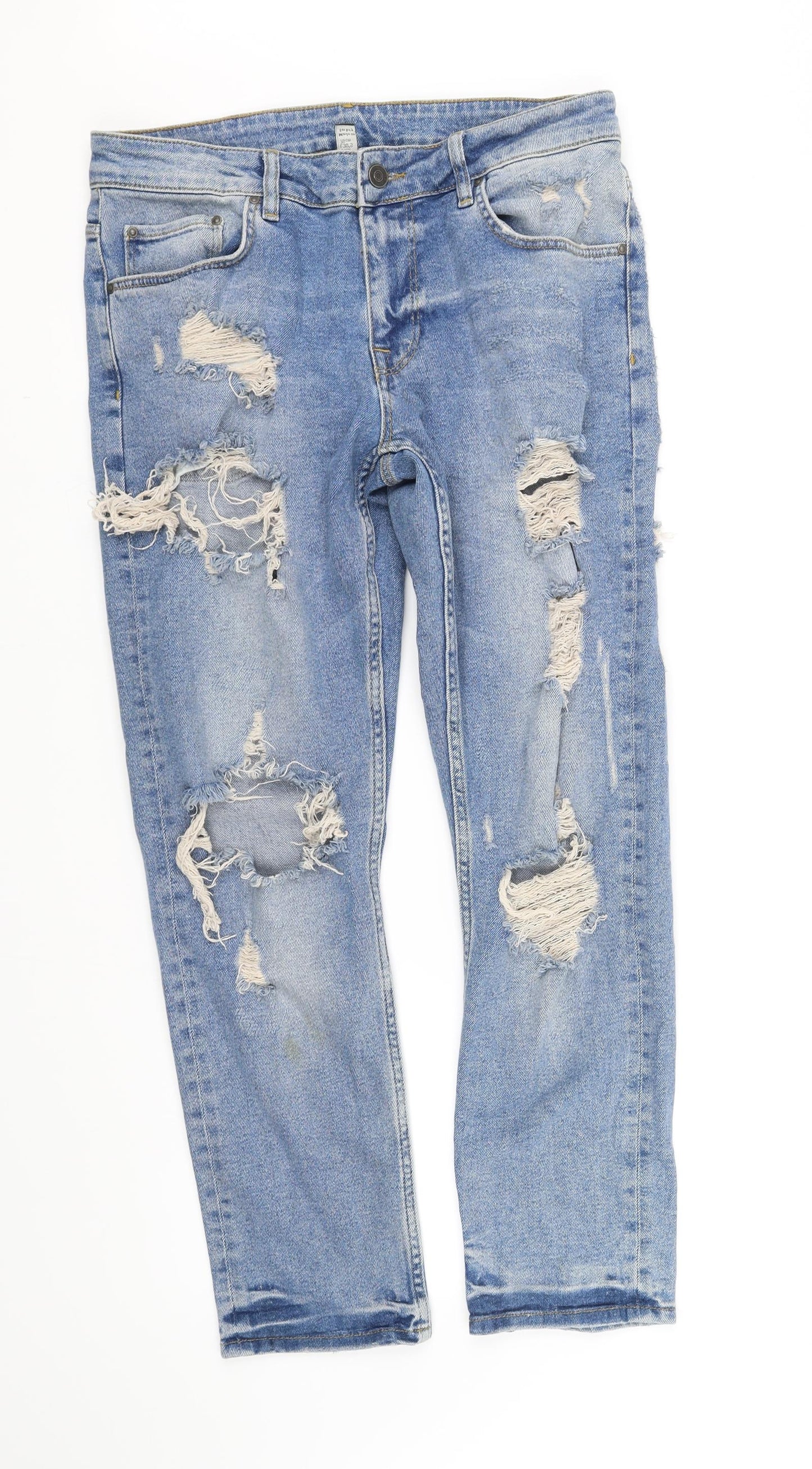 Womens UK Size M pre worn Regular Fit Straight Blue Jeans