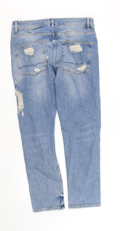 Womens UK Size M pre worn Regular Fit Straight Blue Jeans