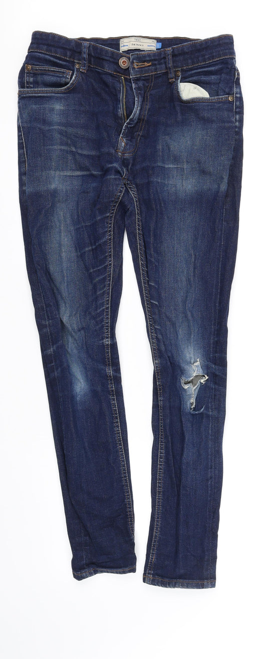 NEXT Womens Blue   Skinny Jeans Size S L32 in