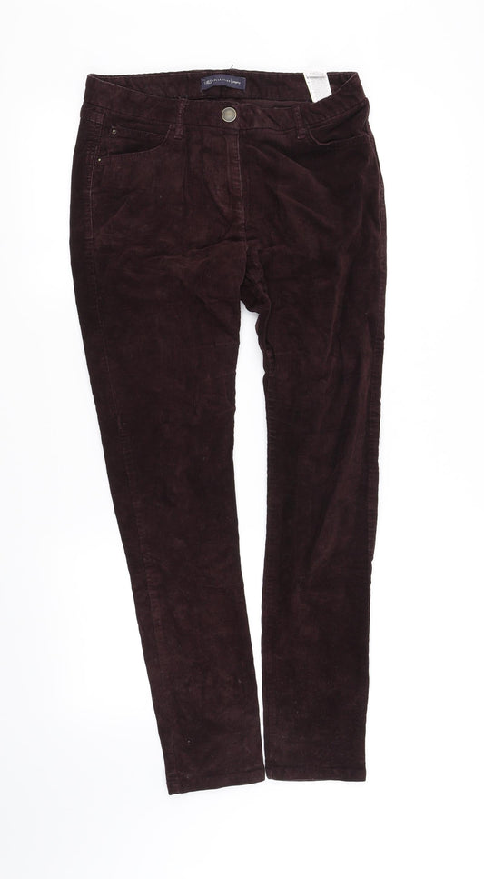 m&s Womens Purple   Trousers  Size 8 L30 in