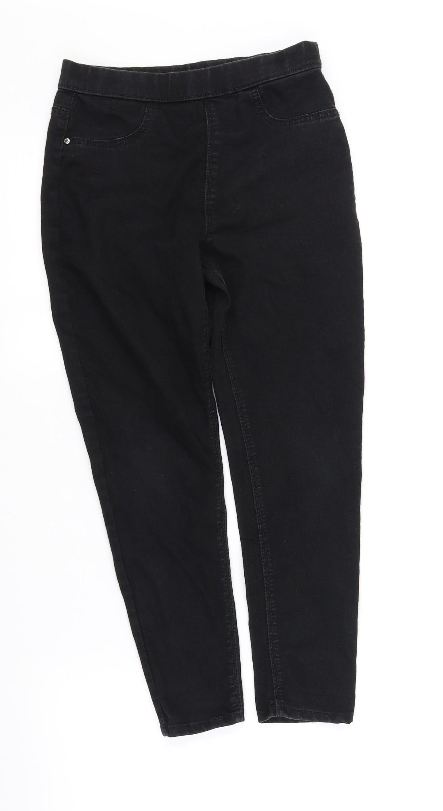 pre worn Girls Black   Straight Jeans Size 9 Years