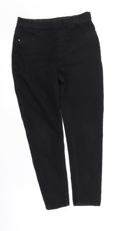 pre worn Girls Black   Straight Jeans Size 9 Years