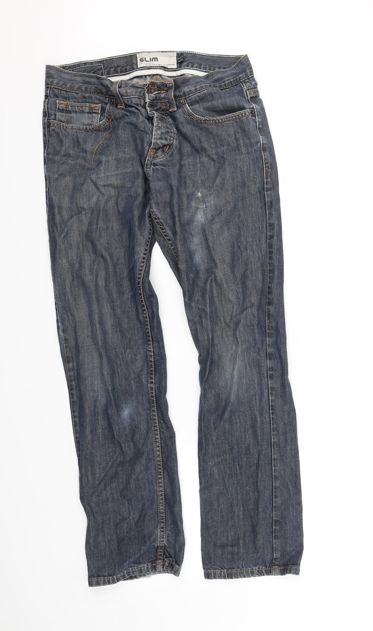 Womens UK Size 32 in pre worn Regular Fit Straight Blue Jeans