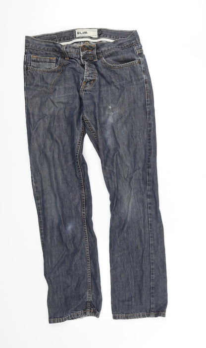 Womens UK Size 32 in pre worn Regular Fit Straight Blue Jeans