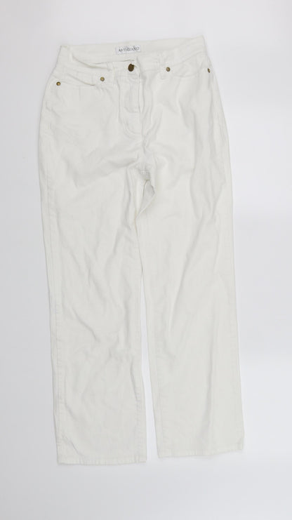 Artigiano Womens White   Straight Jeans Size M L30 in