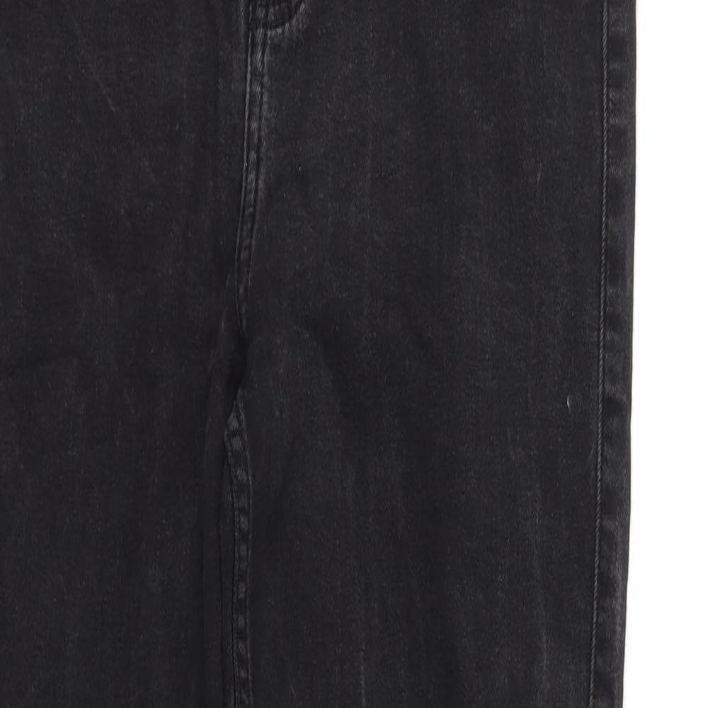 Womens UK Size S pre worn Regular Fit Straight Black Jeans