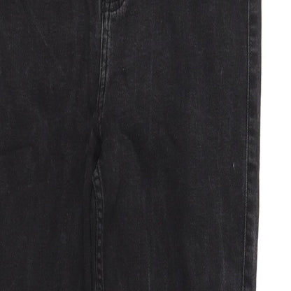 Womens UK Size S pre worn Regular Fit Straight Black Jeans