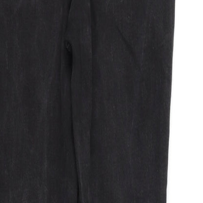 Womens UK Size S pre worn Regular Fit Straight Black Jeans