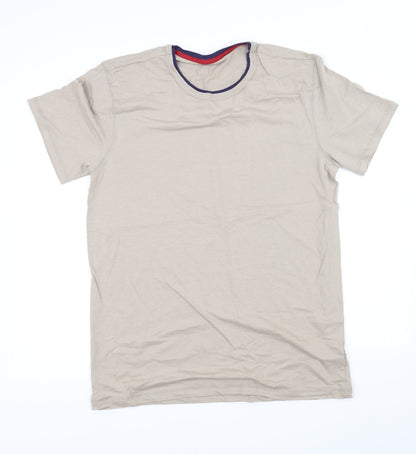 Womens UK Size 2XL pre worn Beige Basic T-Shirt