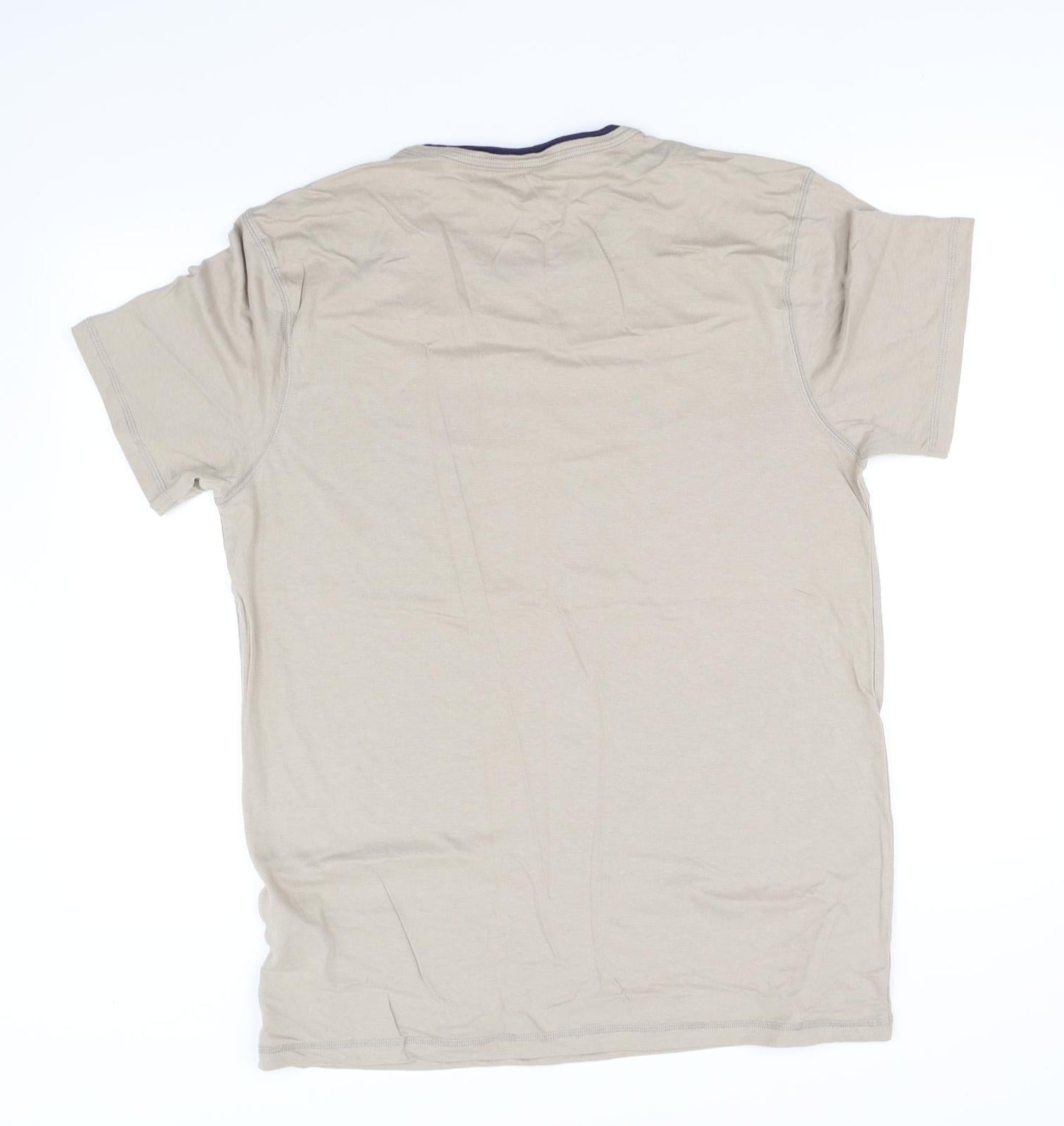 Womens UK Size 2XL pre worn Beige Basic T-Shirt