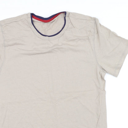 Womens UK Size 2XL pre worn Beige Basic T-Shirt