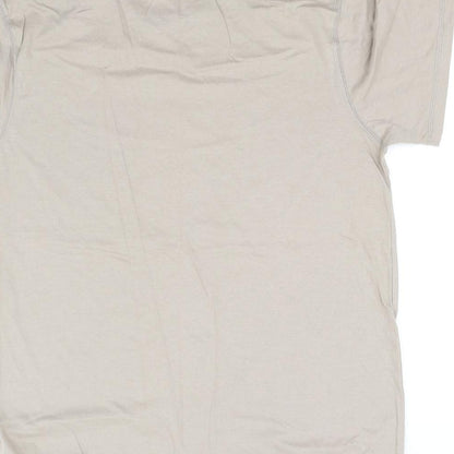 Womens UK Size 2XL pre worn Beige Basic T-Shirt