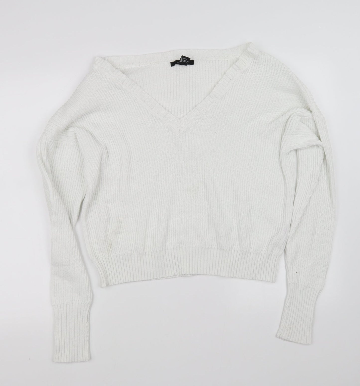 FOREVER 21 Womens White   Pullover Jumper Size S