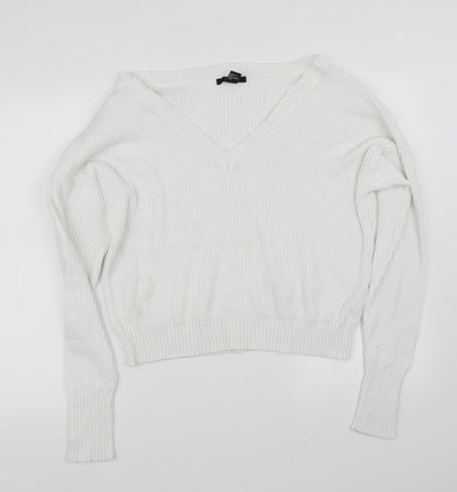 FOREVER 21 Womens White   Pullover Jumper Size S