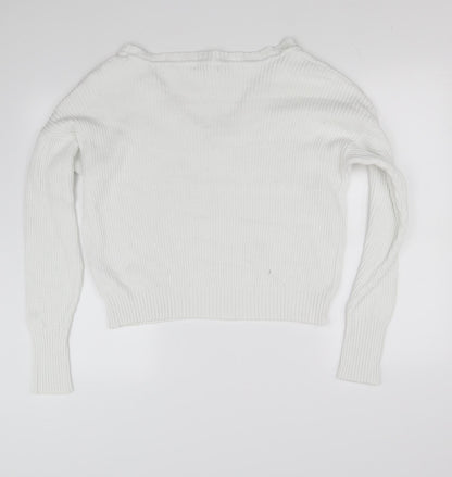 FOREVER 21 Womens White   Pullover Jumper Size S