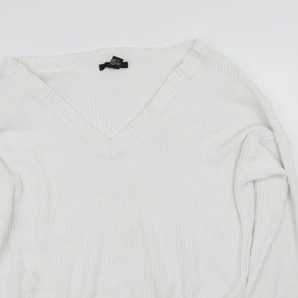 FOREVER 21 Womens White   Pullover Jumper Size S
