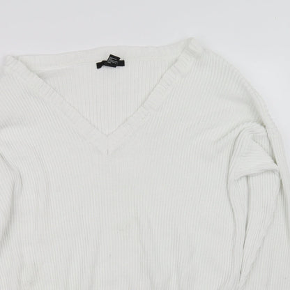 FOREVER 21 Womens White   Pullover Jumper Size S