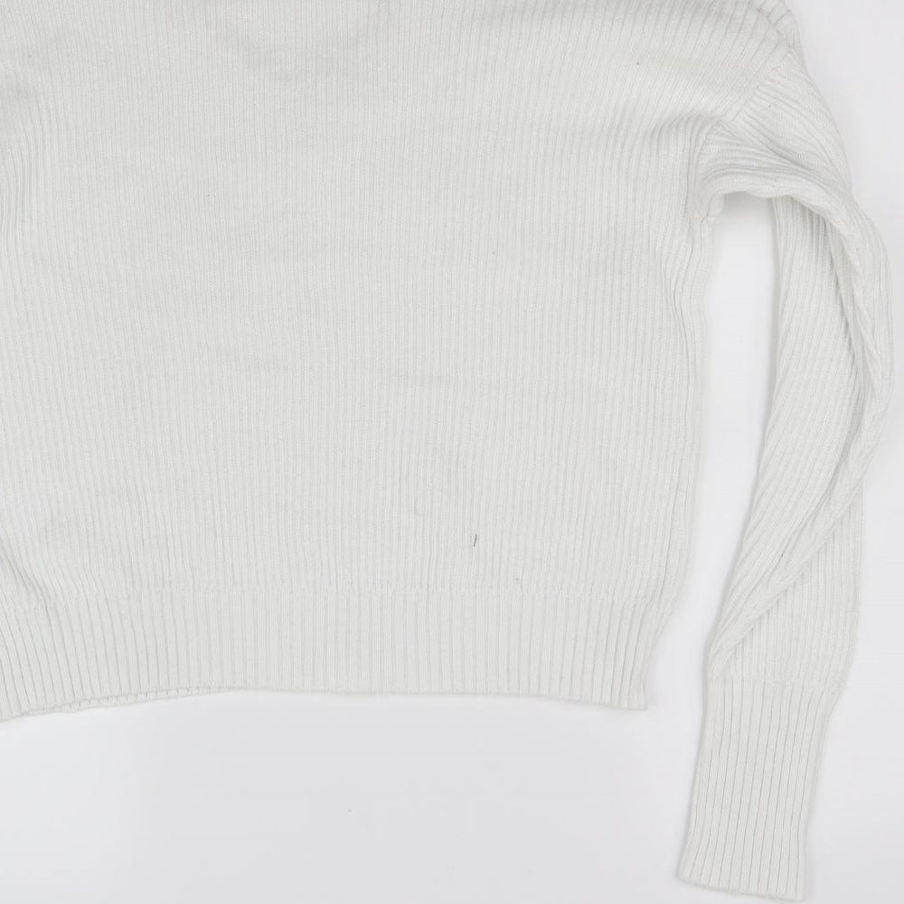FOREVER 21 Womens White   Pullover Jumper Size S