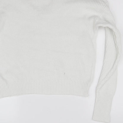 FOREVER 21 Womens White   Pullover Jumper Size S