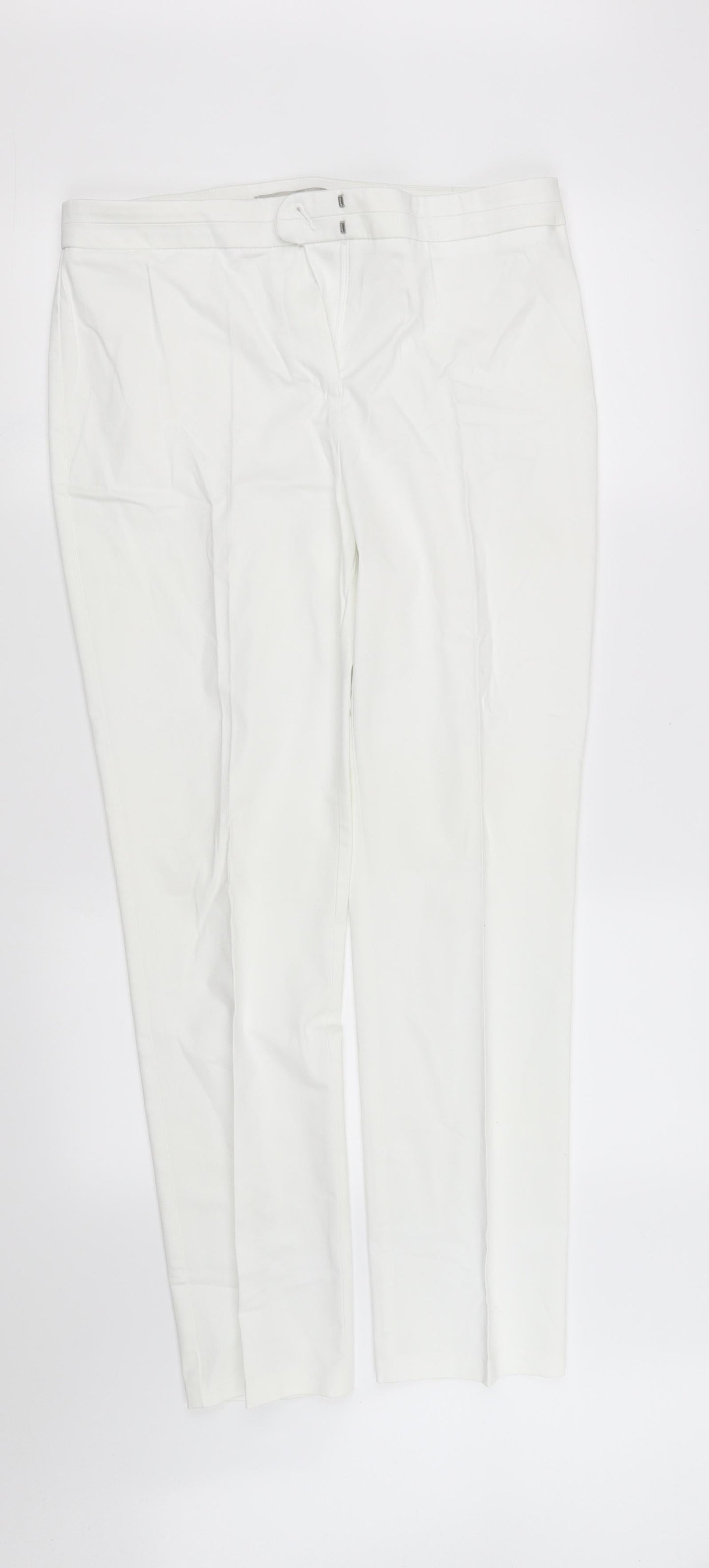 Womens UK Size 12 pre worn Regular Fit Straight White Jeans