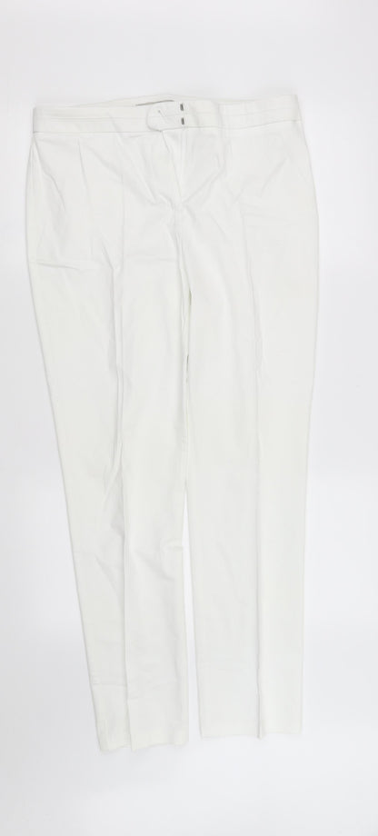 Womens UK Size 12 pre worn Regular Fit Straight White Jeans