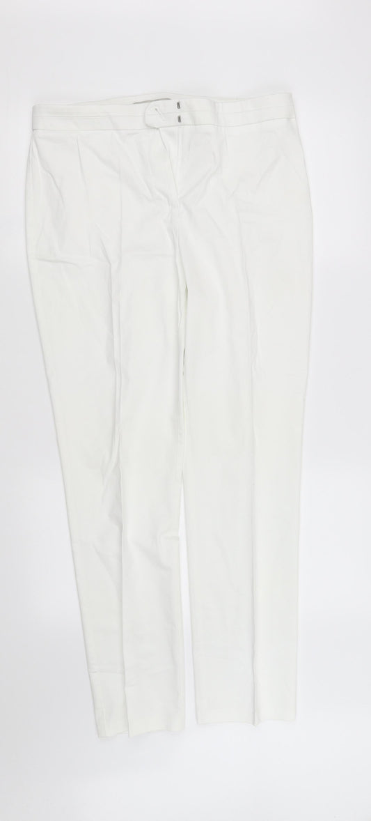 Womens UK Size 12 pre worn Regular Fit Straight White Jeans