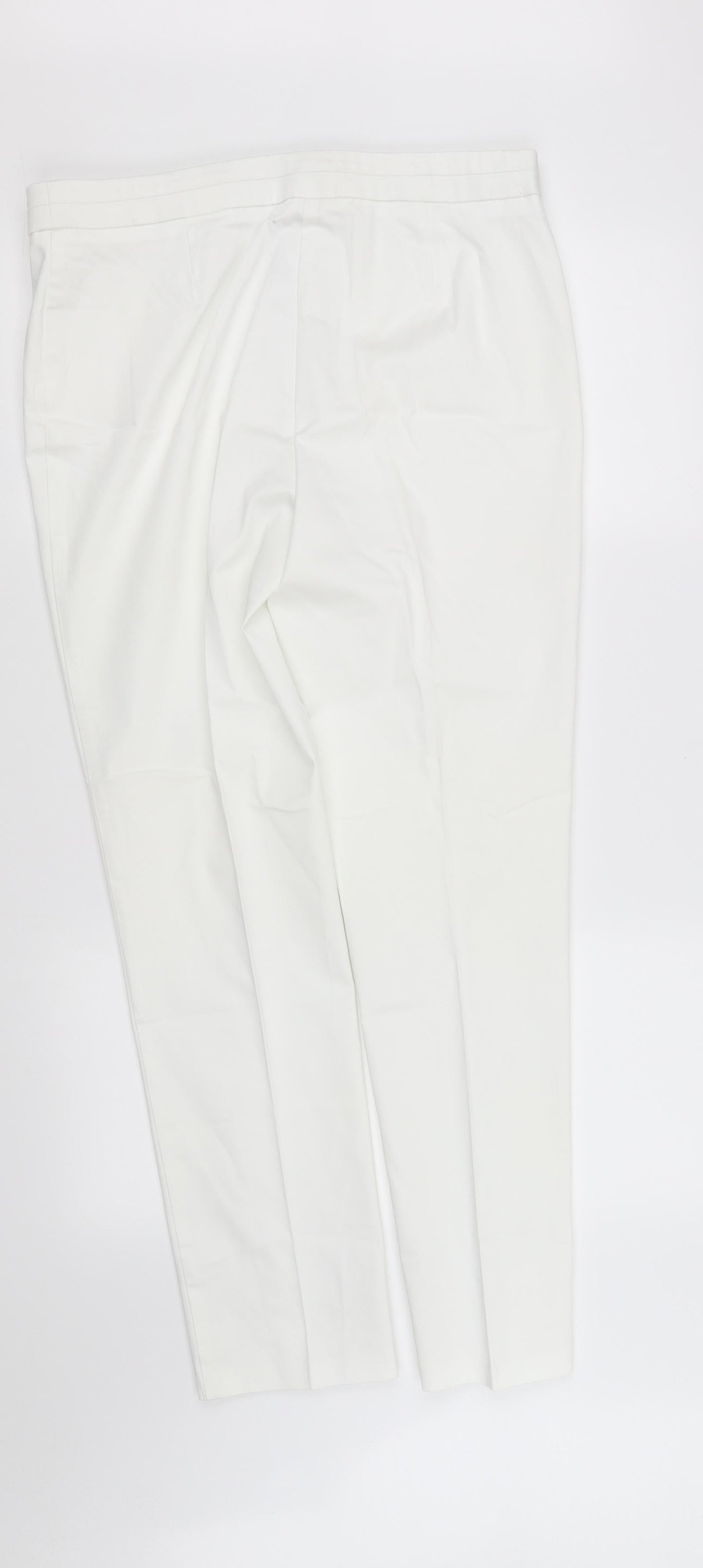 Womens UK Size 12 pre worn Regular Fit Straight White Jeans