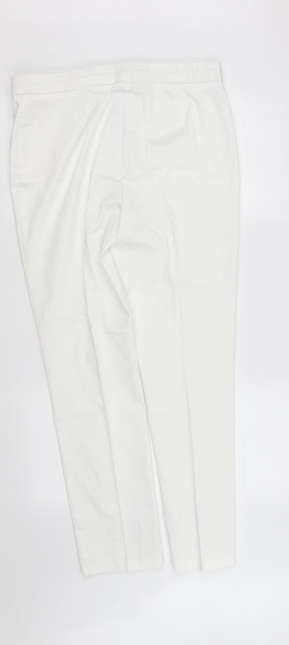 Womens UK Size 12 pre worn Regular Fit Straight White Jeans