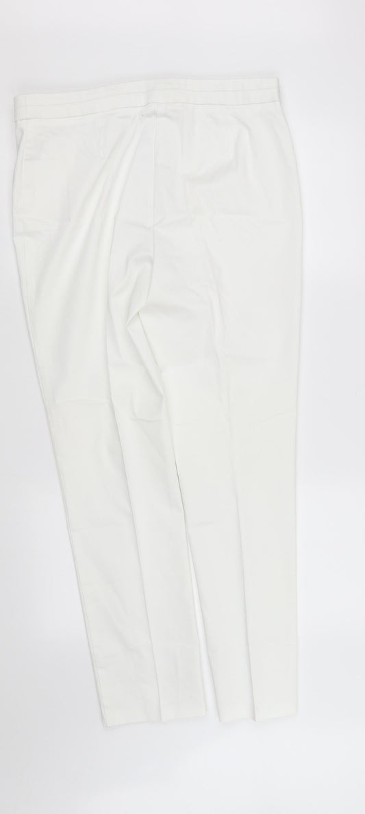 Womens UK Size 12 pre worn Regular Fit Straight White Jeans