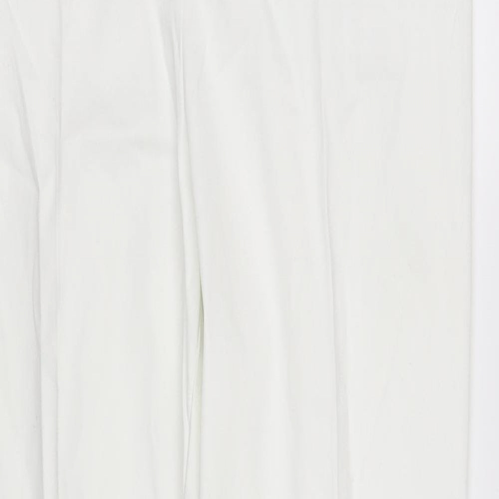 Womens UK Size 12 pre worn Regular Fit Straight White Jeans