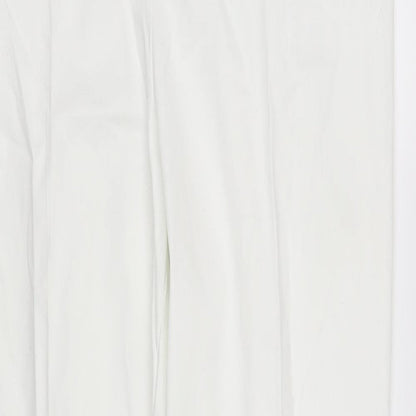 Womens UK Size 12 pre worn Regular Fit Straight White Jeans