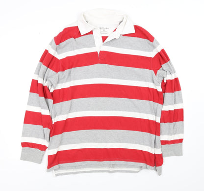 st john Mens Red Spotted   Polo Size M