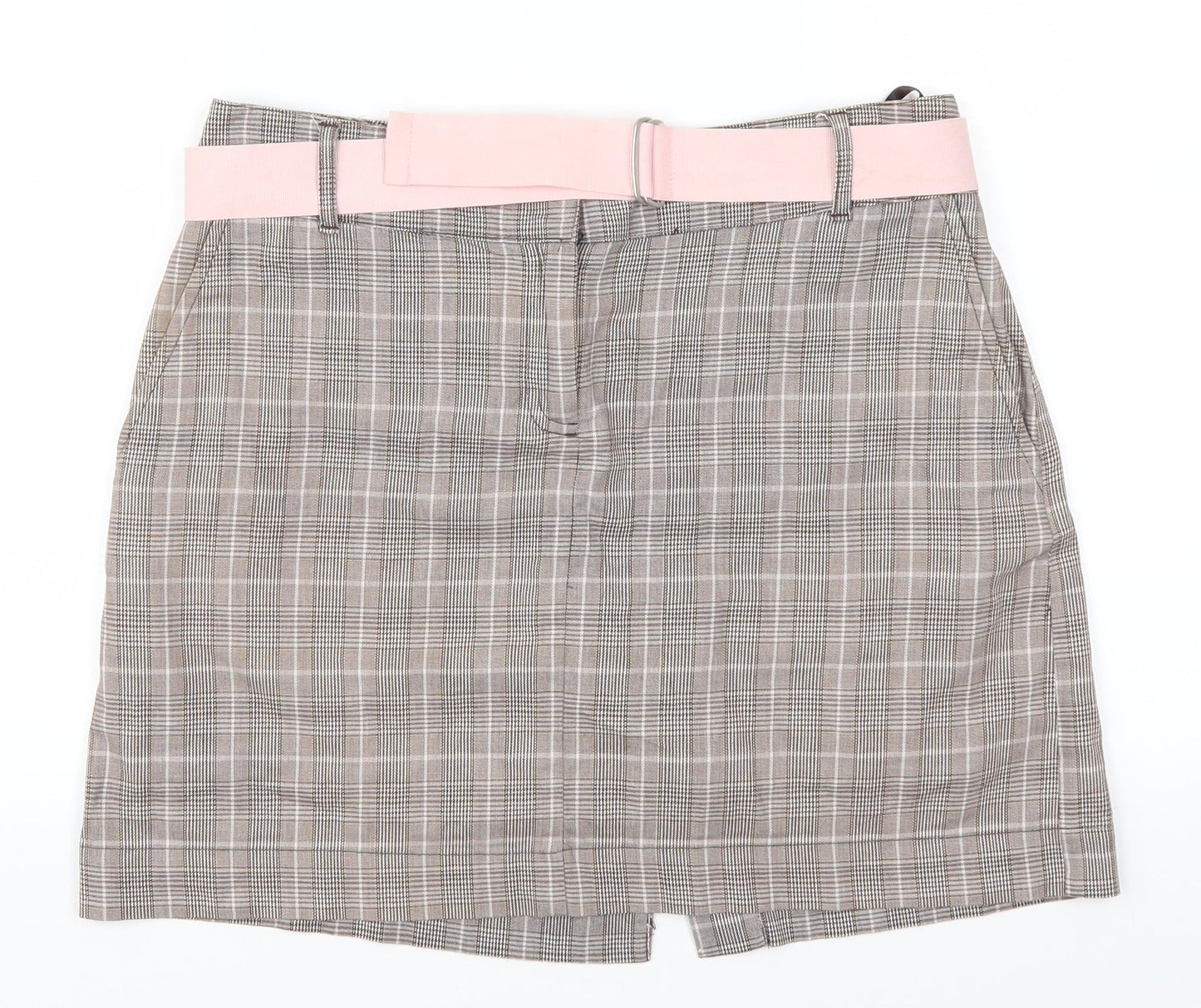 IZOD Womens Brown Check  Mini Skirt Size 30 in