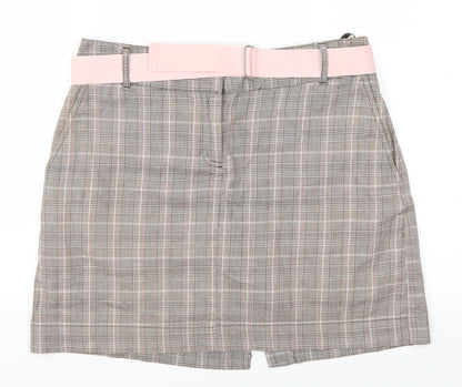 IZOD Womens Brown Check  Mini Skirt Size 30 in