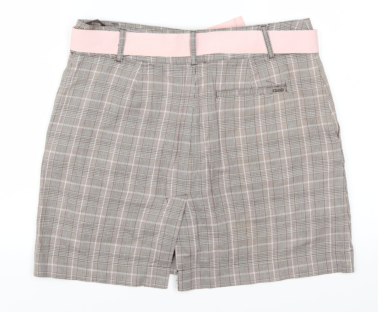 IZOD Womens Brown Check  Mini Skirt Size 30 in