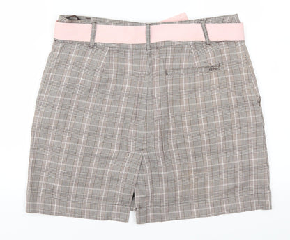 IZOD Womens Brown Check  Mini Skirt Size 30 in