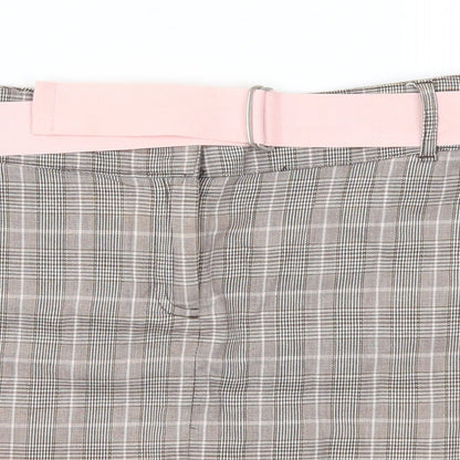 IZOD Womens Brown Check  Mini Skirt Size 30 in