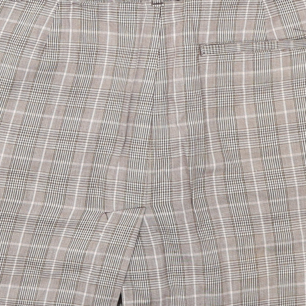 IZOD Womens Brown Check  Mini Skirt Size 30 in