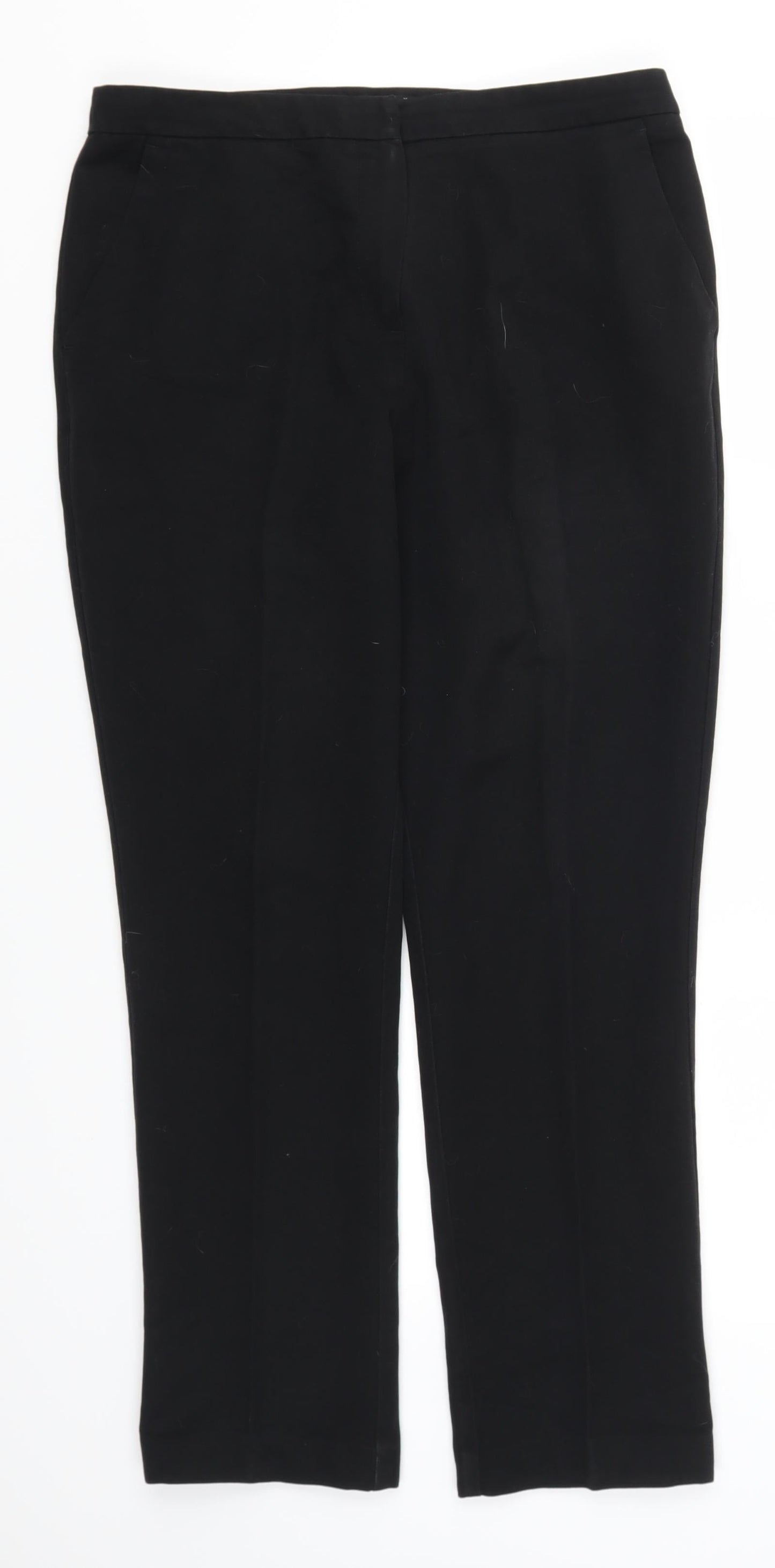 Womens UK Size 12 Papaya Regular Fit  Black Trousers