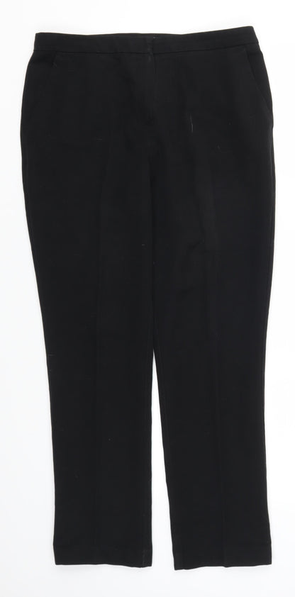 Womens UK Size 12 Papaya Regular Fit  Black Trousers