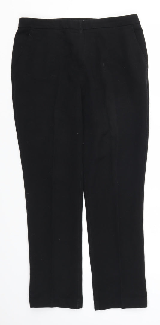 Womens UK Size 12 Papaya Regular Fit  Black Trousers