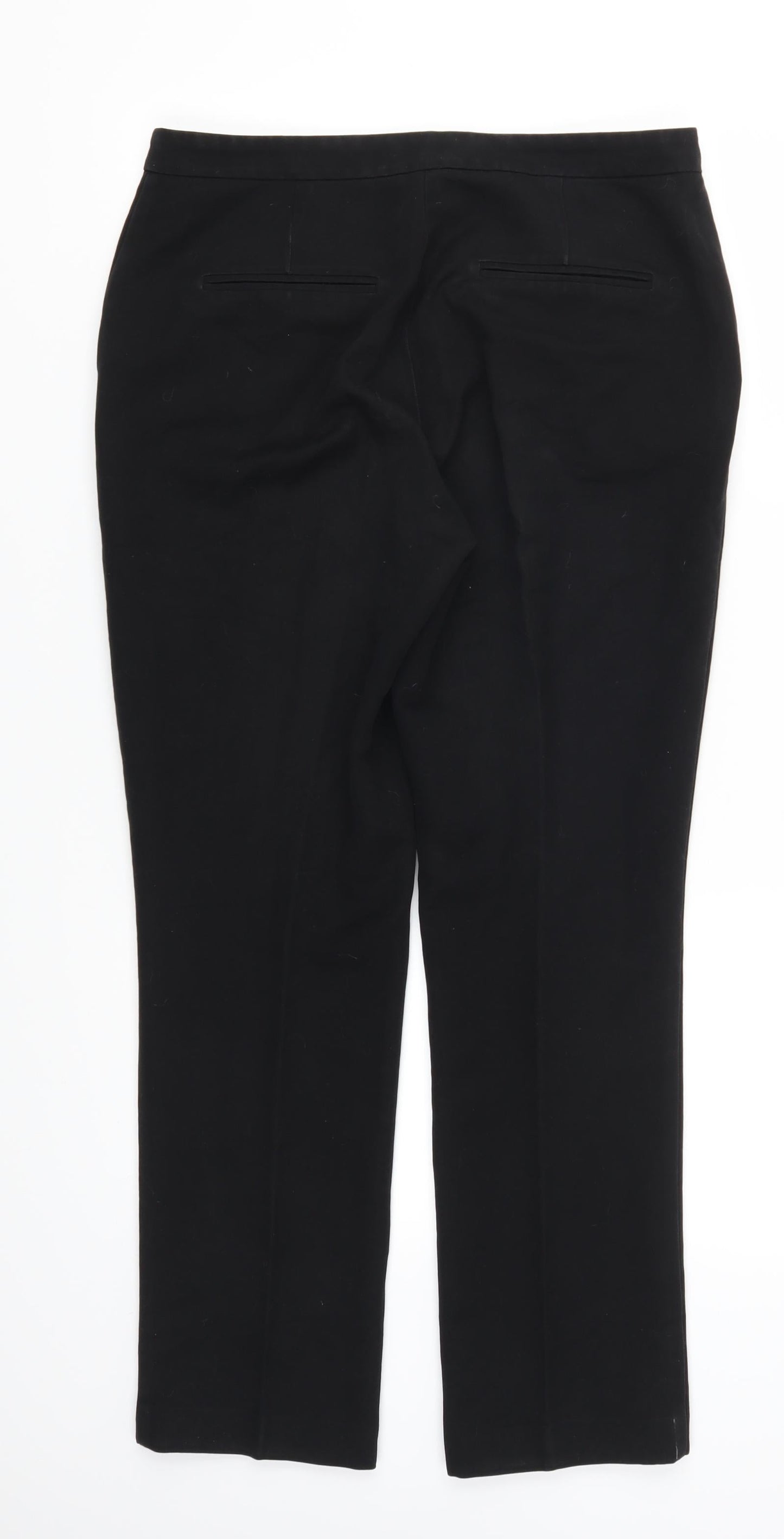 Womens UK Size 12 Papaya Regular Fit  Black Trousers
