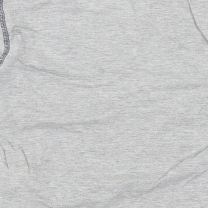 Primark Boys Grey   Basic T-Shirt Size 7-8 Years  - Pattern on Pocket