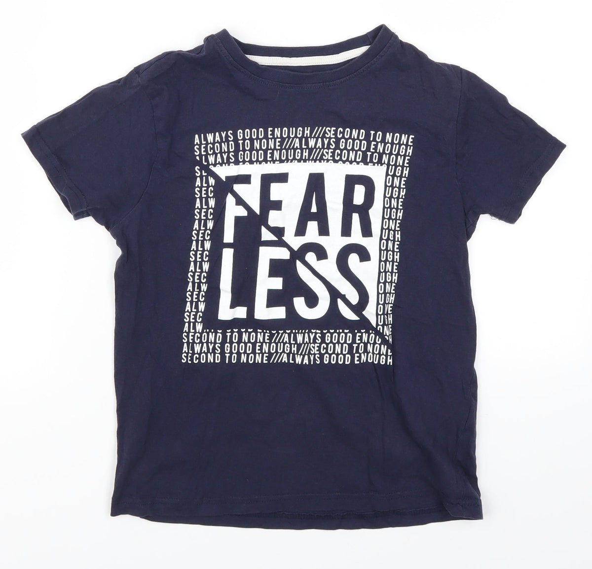 Primark Boys Blue   Basic T-Shirt Size 9-10 Years  - Fearless