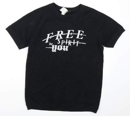 Boohoo Womens Black   Pullover Sweatshirt Size M  - Free Spirit Be You